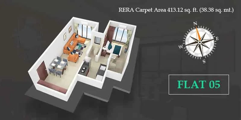 VKLAL HARI 3D Floor Plan Flat 05